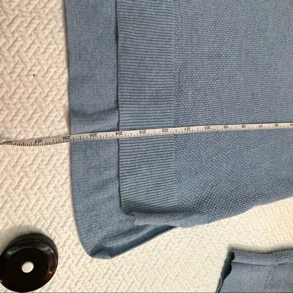 GAP Blue Cotton V-Neck Lightweight Long Sleeve Size S - Picture 5 of 9